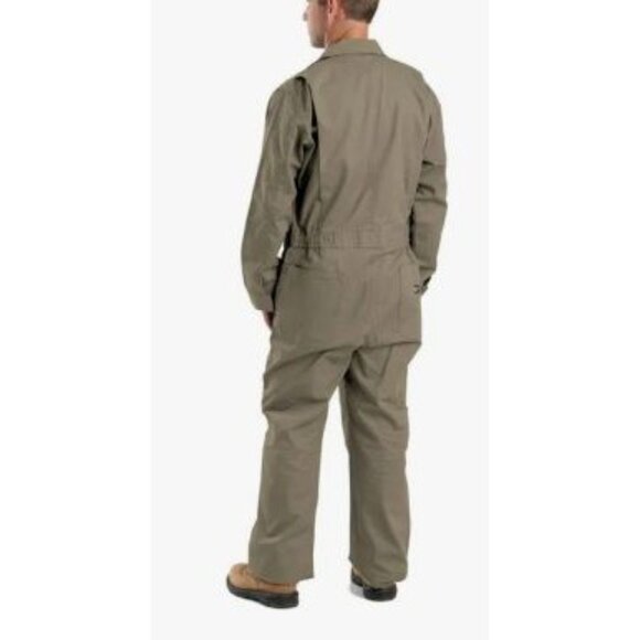 Berne Flame-Resistant Unlined Coveralls Size 40 R HRC-2 Men"s NWT Khaki Welder - Picture 2 of 14